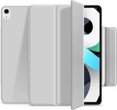 Hoes geschikt voor Apple iPad Mini 2021  – Magnetische Smart Folio Book Case – Grijs -papierachtig - Apple Pencil Case - Apple - iPad Mini 6 - iPad Hoesje - Ipad Case - Ipad Hoes -