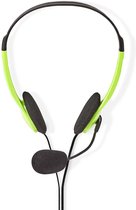 Nedis PC-Headset - On-Ear - Stereo - 2x 3.5 mm - Inklapbare Microfoon - Groen