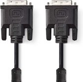 DVI-Kabel | DVI-I 24+5-Pin Male | DVI-I 24+5-Pin Male | 2560x1600 | Vernikkeld | 2.00 m | PVC | Zwart | Polybag