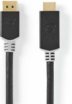 Nedis DisplayPort-Kabel | DisplayPort Male | HDMI™ Connector | 4K@60Hz | Verguld | 2.00 m | Rond | PVC | Antraciet | Window Box