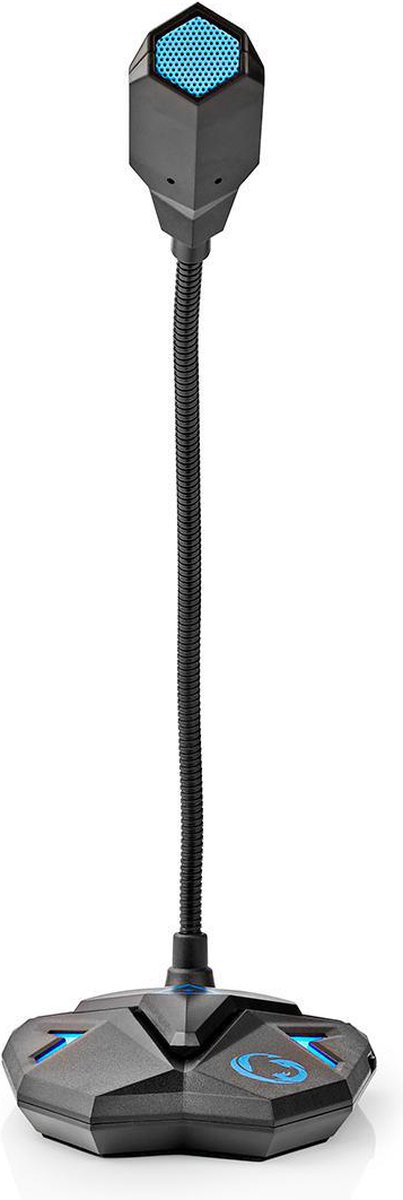 Nedis Gaming Microfoon | Voor gebruik met: Desktop / Notebook | USB | Output: 1x 3,5 mm Audio Out | Aan/uit knop | Koptelefoonoutput