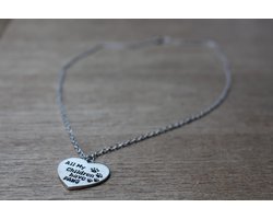 GoedeDoelen.Shop | Ketting 'All My Children Have Paws' | Vriendschapsketting | Statement Ketting | Statement Sieraad | Dierenliefde Ketting | Dierenwelzijn | Cadeau | Wellness-House