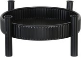 Kandelaars - lade met diner kandelaars metaal ø34.5x14.5cm - black - 345x145x