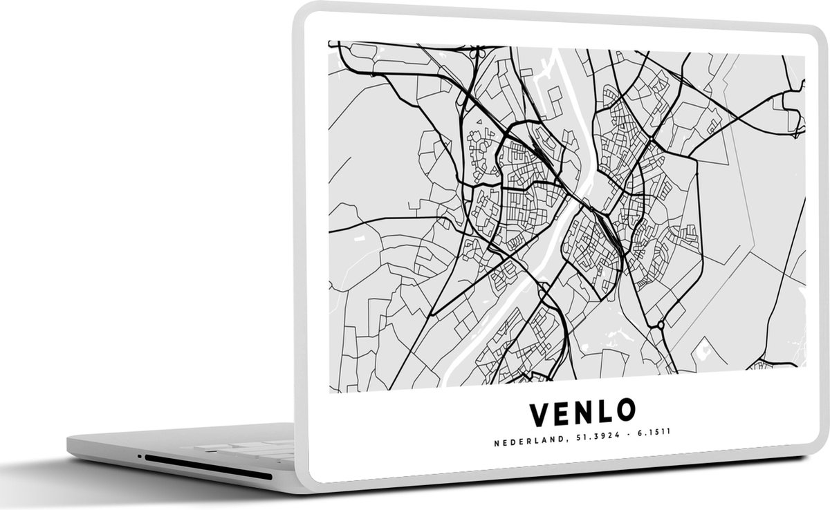 Laptop sticker - 11.6 inch - Kaart - Venlo - Nederland - 30x21cm - Laptopstickers - Laptop skin - Cover