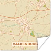 Poster Valkenburg - Kaart - Plattegrond - Stadskaart - 50x50 cm