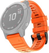 Siliconen bandje - geschikt voor Garmin Fenix 3 / 5X / 5X Plus / 6X / 6X Pro / 7X / 7X Pro / Quatix 3 / 6X / Tactix (7) / Enduro (2) / Descent Mk1 / Mk2(i) / Mk3i 51 mm / D2 Bravo / Charlie / Delta PX / Mach 1 Pro / Epix Pro Gen 2 51 mm - oranje