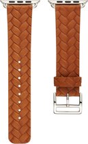 Bracelet en cuir (marron clair), adapté à toutes les séries Apple Watch avec boîtier de taille 38, 40 et 41 mm