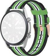 Bracelet en nylon multicolore (vert), adapté pour Samsung Galaxy Watch 3 (45mm), Gear S3 (Frontier), Galaxy Watch (46mm)