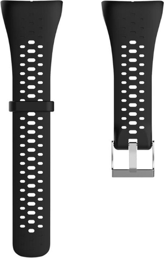 Siliconen bandje - geschikt voor Polar M400 en Polar M430 - zwart