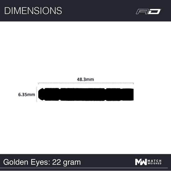 RED DRAGON - Golden Eye: Steeltip Tungsten Dartpijlen Professioneel - 22 gram - Red Dragon