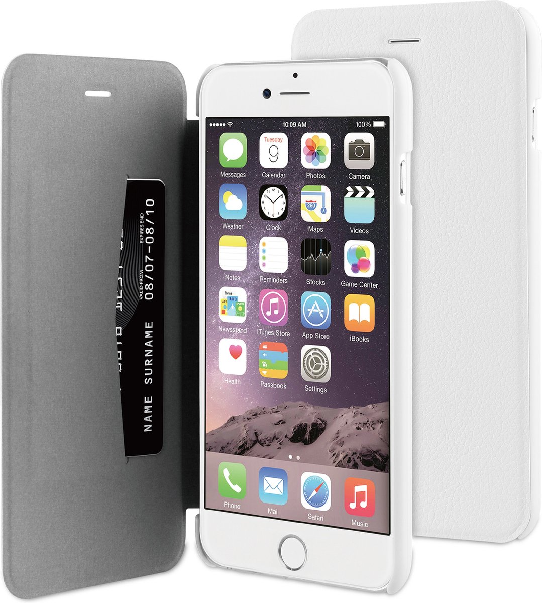 BeHello Flip Cover voor Apple iPhone 6/6S Plus - Wit