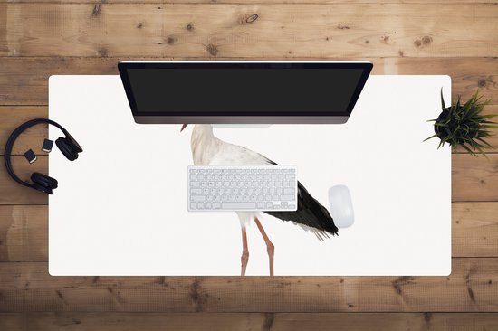 Tapis de souris XXL - Sous-main - Sous-main - Cigogne - Vogel - Animaux - Garçons - Enfants - Filles - 120x60 cm - Tapis de souris XXL