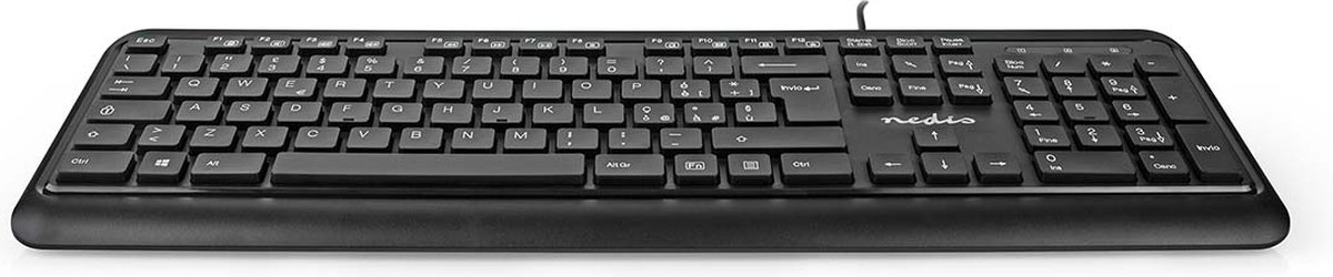 Nedis Bedraad Toetsenbord | USB-A | Multimedia | QWERTY | Italiaans | Numeriek toetsenbord