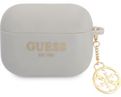 Guess Charms Silicone Case voor Apple Airpods Pro 1 (1e generatie) - Grijs