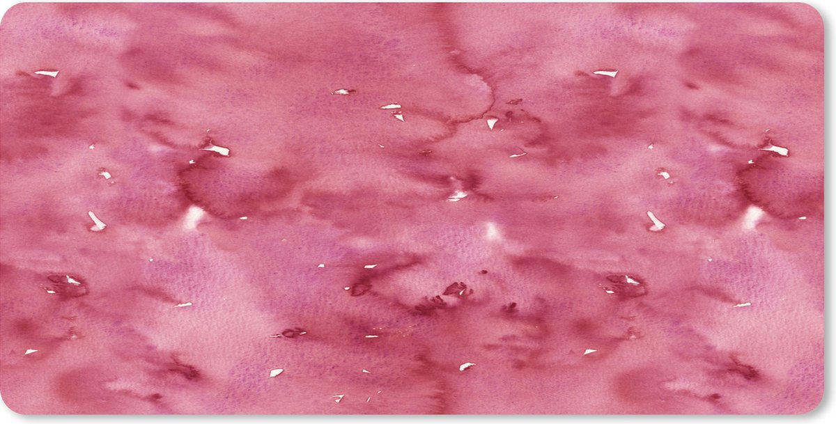 Muismat XXL - Bureau onderlegger - Bureau mat - Patroon - Waterverf - Roze - 100x50 cm - XXL muismat