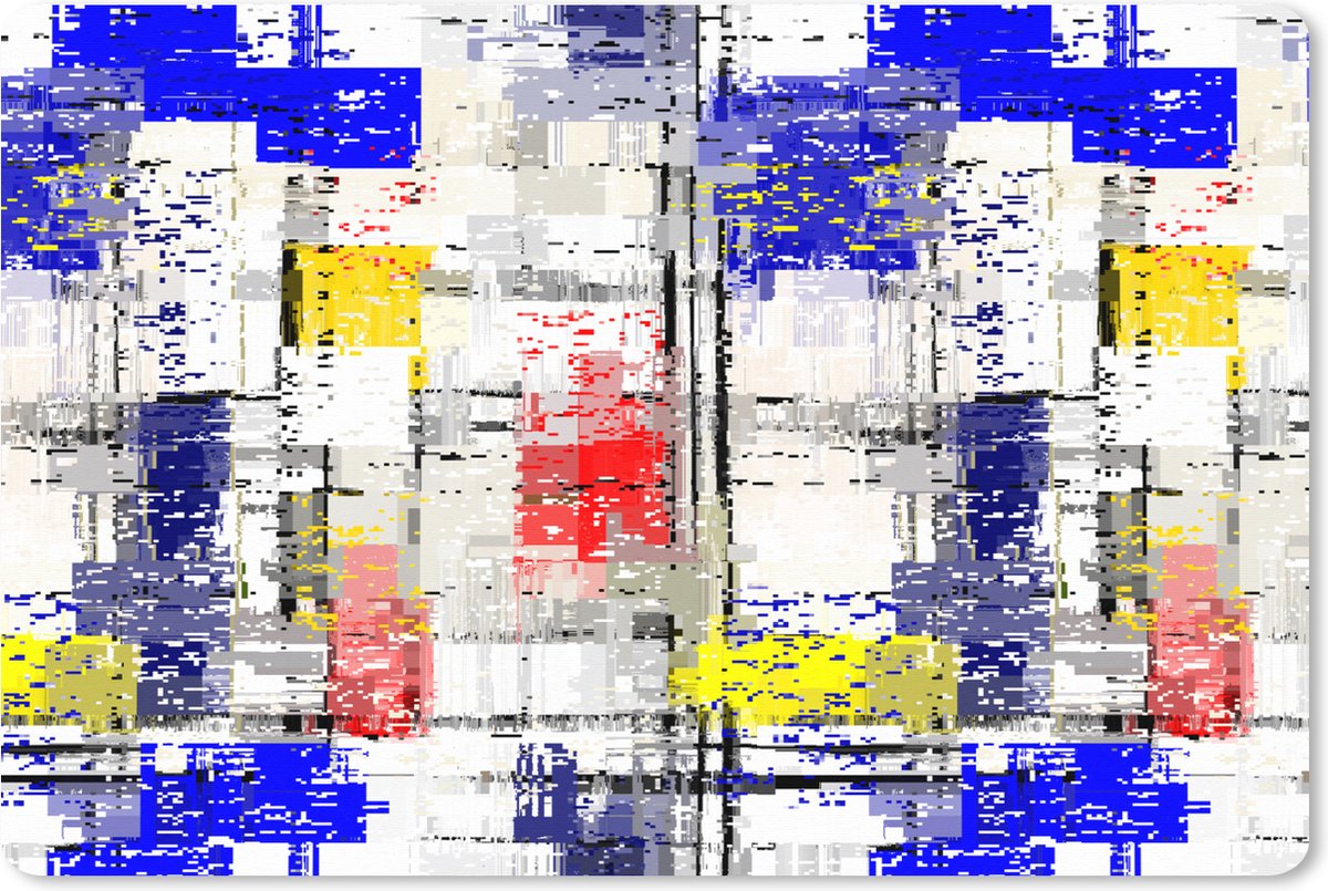 Muismat XXL 90x60 cm - Bureau onderlegger - Bureau mat Design - Mondriaan - Kunst - Oude meesters - Bureaumat - Gaming mousepad xl - Bureaulegger groot - Computer deskmat