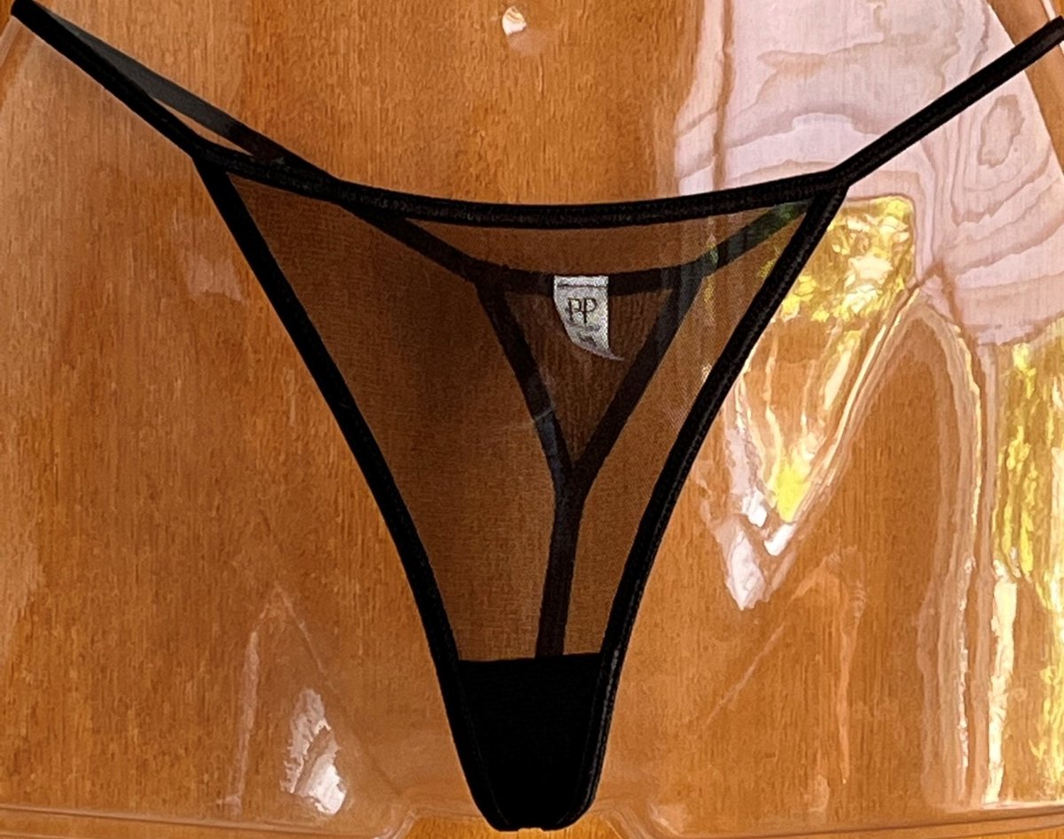 Pretty Polly 3 paar V-Back dames string - Zwart - Xlarge