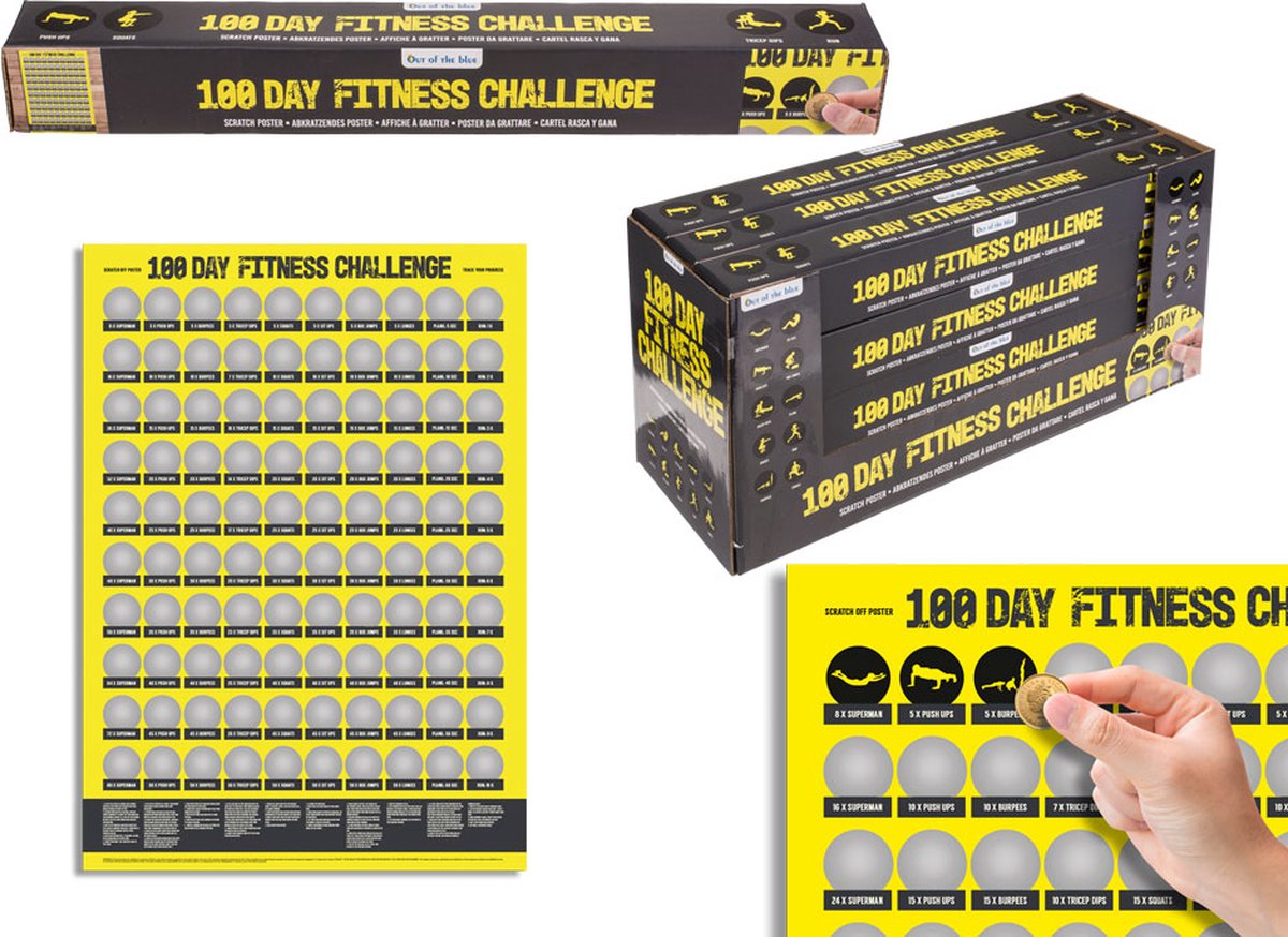Out Of The Blue 100 Day Fitness Challenge Krasposter bol