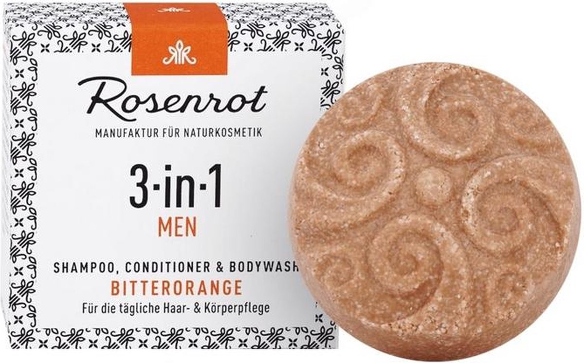 Rosenrot Solid shampoo men 3-in-1 bitter orange 60 gram