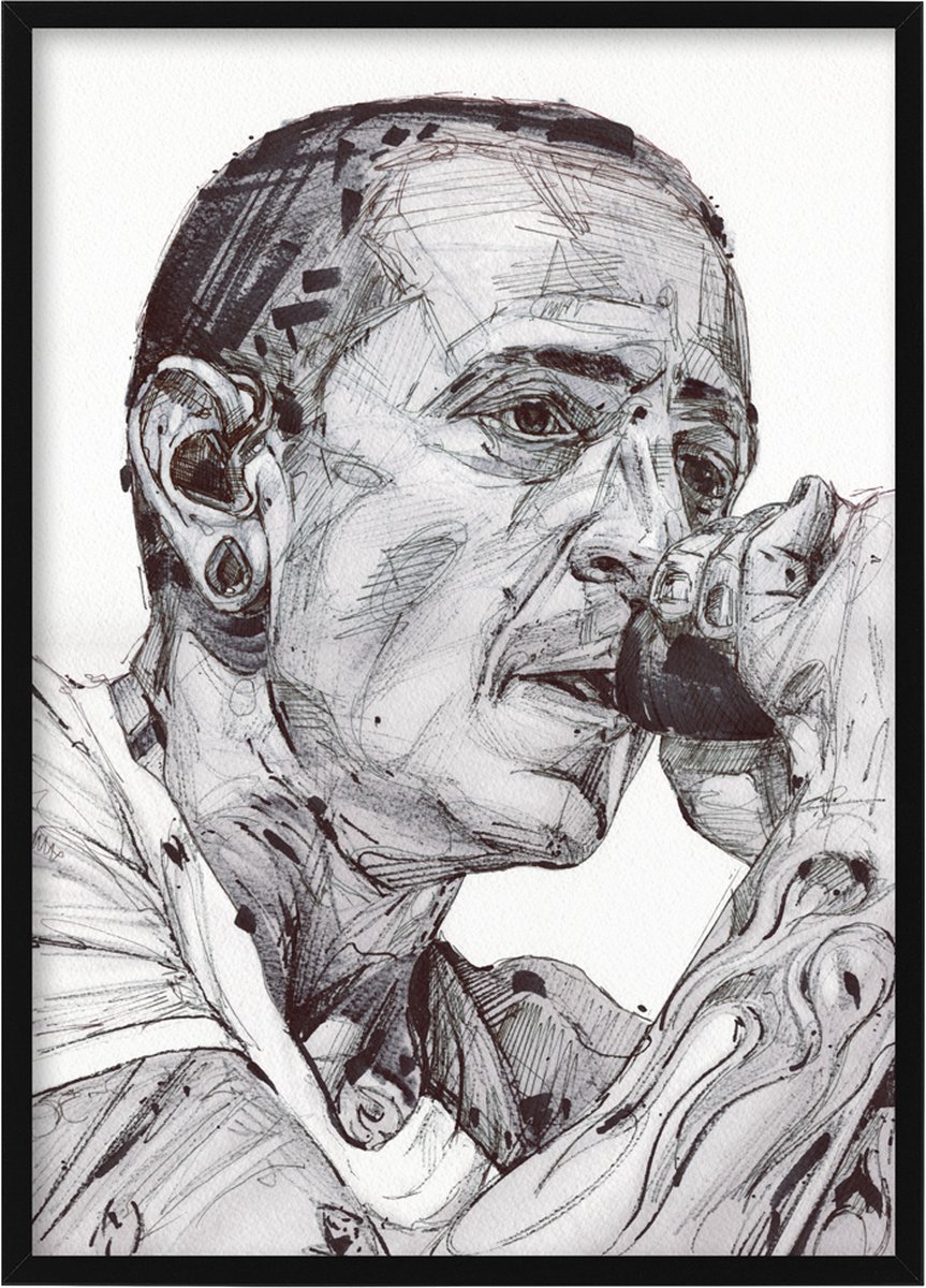 Passionforart.eu Chester Bennington - canvas - 70 x 100 cm Full colour
