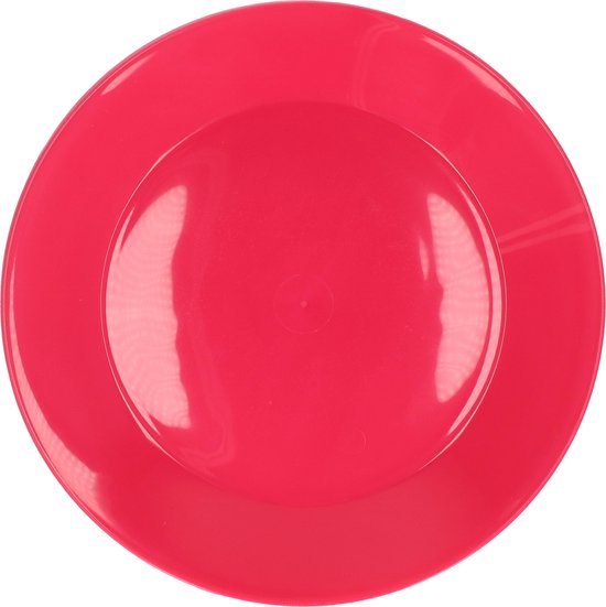 3x stuks ontbijt/diner diepe bordjes hard kunststof 21 cm in het roze. Outdoor servies camping/picknick/verjaardag van Betrada — afbeelding 2
