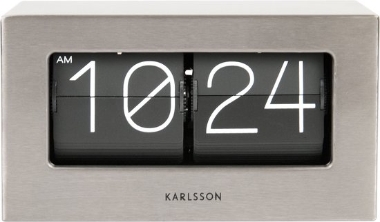Horloge sur pied Karlsson Boxed Flip - Couleur - acier inoxydable