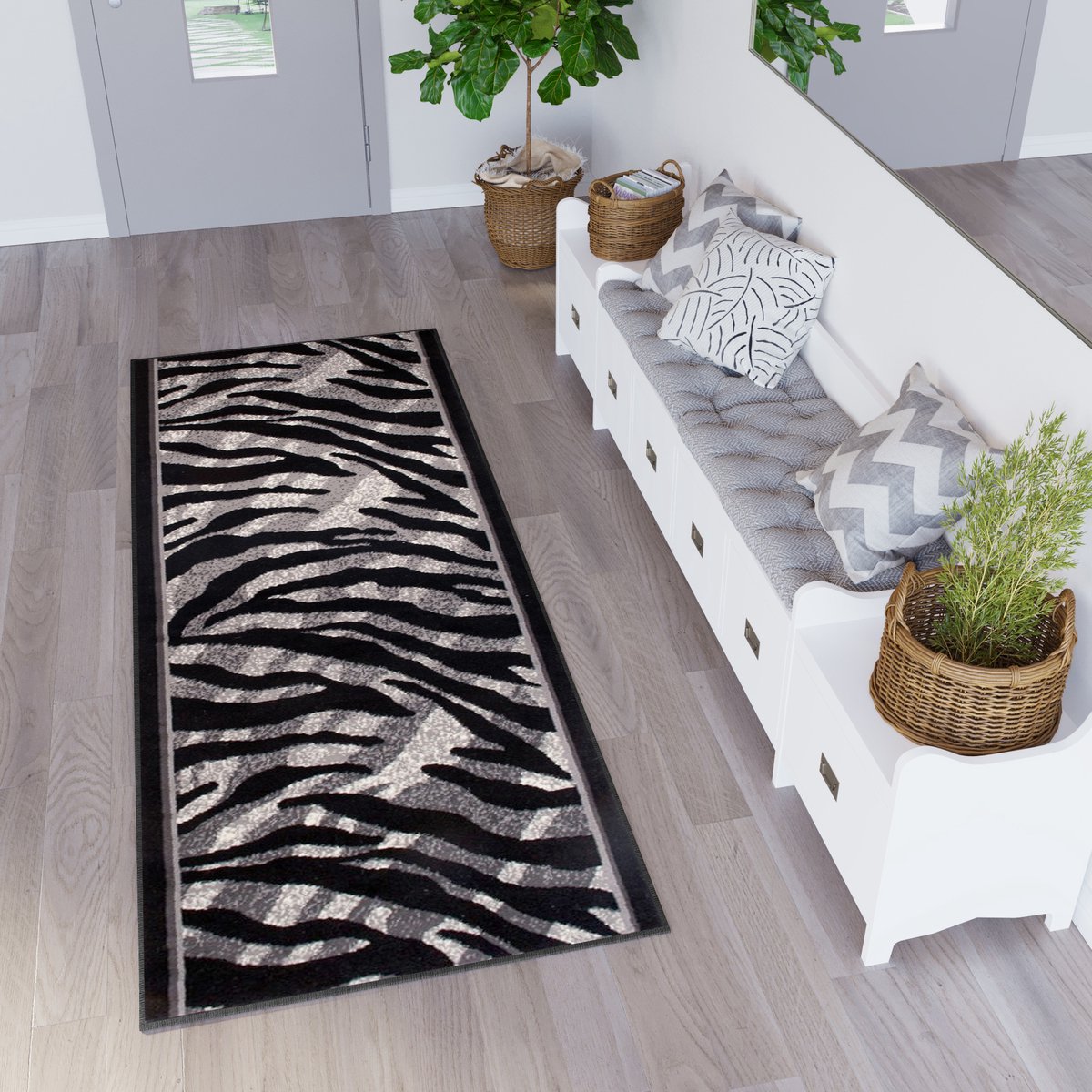 Tapiso Dream Tapijt Loper Gangloper Vloerkleed Zebra Maat- 100x150