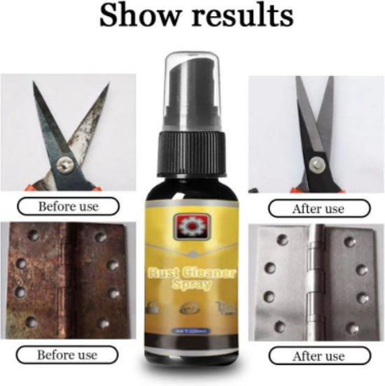 KUIRUNRX Roestverwijderingsspray, roestomvormer, roestverwijderingsspray, multifunctionele roestverwijderaar voor onderhoud en reiniging (30ml * 2st KUIRUNRX Roestverwijderingsspray, roestomvormer, roestverwijderingsspray, multifunctionele roestverwijderaar voor onderhoud en reiniging (30ml * 2st