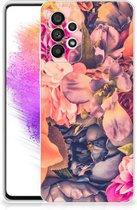 Telefoontas Geschikt voor Samsung Galaxy A73 5G Hoesje Super als Moederdag Cadeau Bosje Bloemen