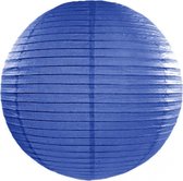 Luxe bol lampion donker blauw 35 cm