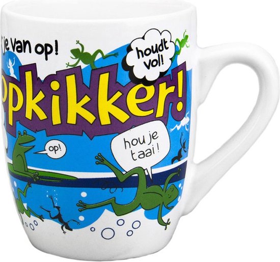 Cartoon mok/beker opkikker - 300 ml - koffiemok - feestartikel - theebeker - cadeau mokken
