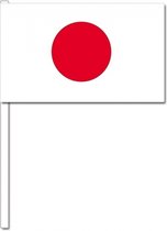 10 zwaaivlaggetjes Japan 12 x 24 cm