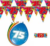 BTH - Slingers - 75 Jaar - Goud-Zwart - Slingers Verjaardag