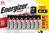 Energizer MAX AA 8+4 Alkaline Batterij AA 1.5 V Max 12-blister (12 Batterijen)