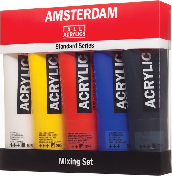 Peinture acrylique Amsterdam Standard 5 tubes 120ml Mixing
