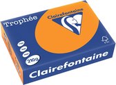 Clairefontaine Trophée Intens, gekleurd papier, A4, 210 g, 250 vel, feloranje 4 stuks