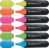 Schneider tekstmarker - Job - 6 stuks assorti - beitelpunt - S-115096