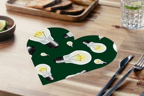 Dessous de verre - Napperons - Napperons coeur - Lampes - Motifs - Lumière - 10 pièces