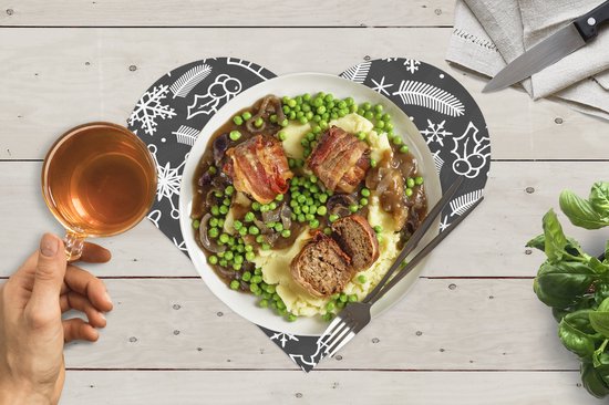 Dessous de verre - Napperons - Napperons coeur - Motifs - Noël - Décoration - 6 pièces - Noël - Cadeau - Cadeau de Noël homme, femme et enfant