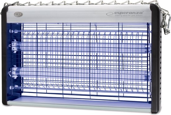 Esperanza Hunter - Muggenlamp 20W - UV Vliegenvanger 2200V - 80m2 - 385 x 250mm