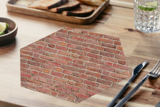 Napperons hexagon - Sets de table sets de table - Set de table hexagone - Brique - Mur - Motifs - 6 pièces