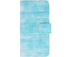 Hagedis Bookstyle Wallet Case Hoesje Geschikt voor Huawei P8 Lite Turquoise