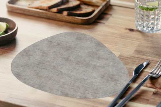 Set de table bio - Napperons bio - Sets de table - Imprimé béton - Ancien - Grijs - Motifs - 10 pièces