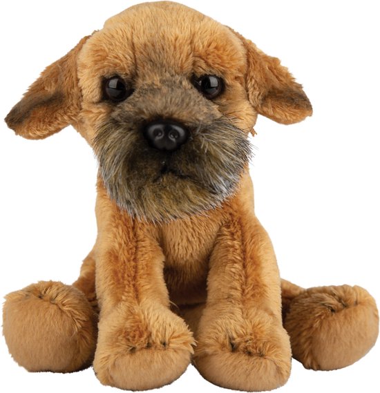 Foto: Pluche knuffel dieren border terrier hond 13 cm speelgoed knuffelbeesten honden soorten