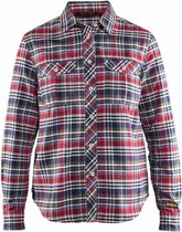 Blaklader Dames Overhemd Flanel 3209-1137 - Marineblauw/Rood - L