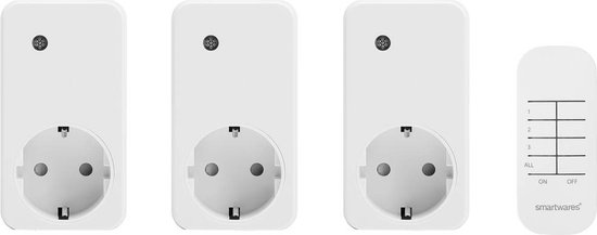Smartwares SH4-99573 Schakelaar Set – 4-delig – Plug & Connect – 3  draadloze stekkers... | bol.com