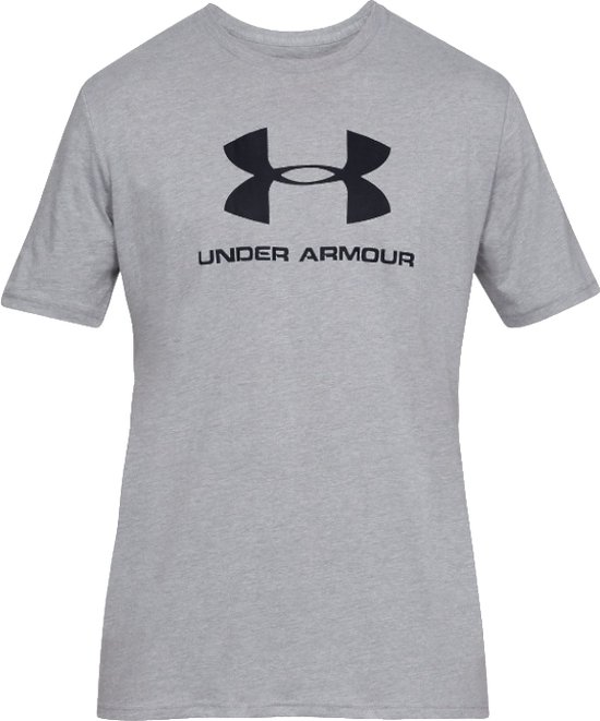 Under Armour Sportstyle Logo Tee 1329590-036, Mannen, Grijs, T-shirt, maat: S