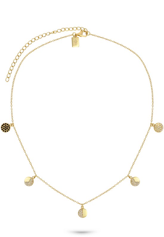 Stardust by Life of Yvonne Moon Phase 14gold necklace - Stardust