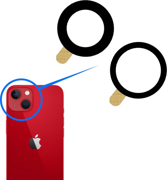 Caméra arrière à lentille en Glas MMOBIEL pour iPhone 13/13 Mini - Comprend une pince à Brucelles et un chiffon