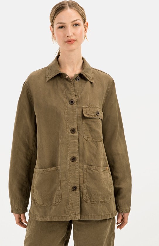 Stretch Overshirt 'Hundborg' - Camel Mix